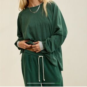 Aerie Cozy Long sleeve Oversized Boyfriend T-Shirt